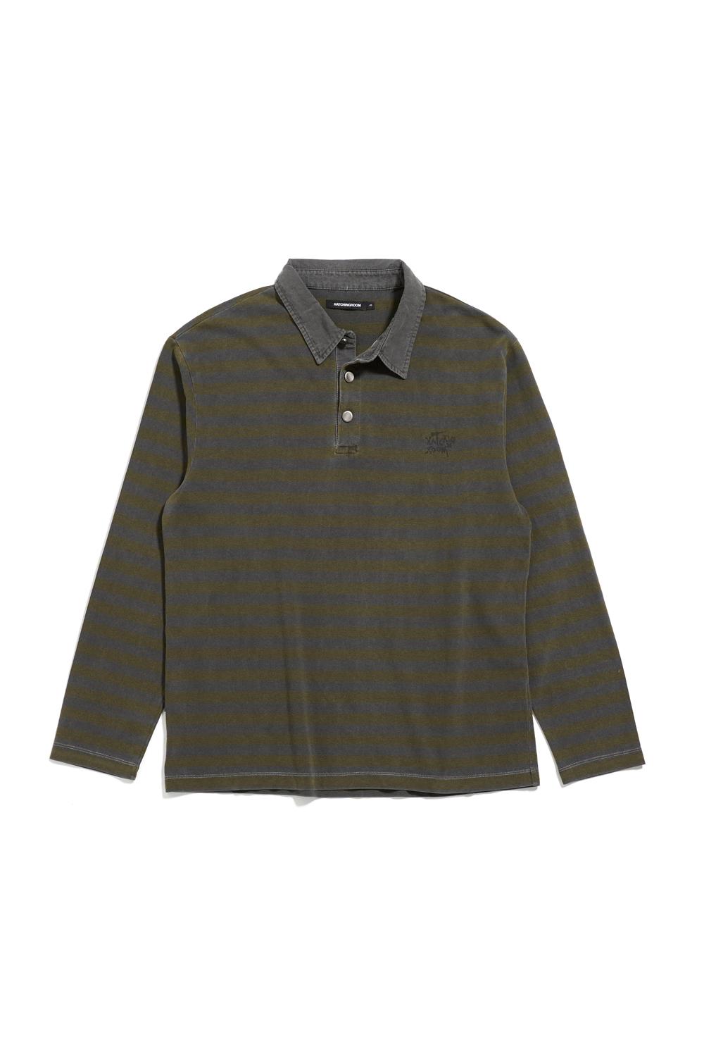 VTG Stripe Polo Tee Dyed Yellow (Restock)