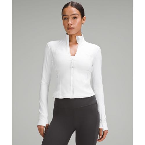 디파인 크롭 재킷 *리브드 Nulu  WHT