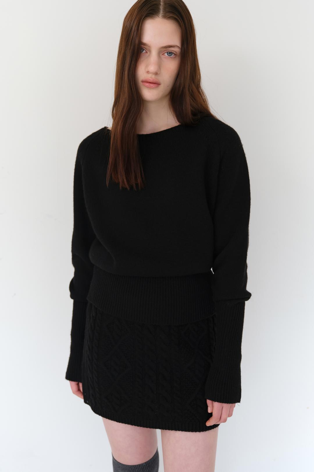 [2차] Wool boatnek golgi knit - Black  1월17일순차배송