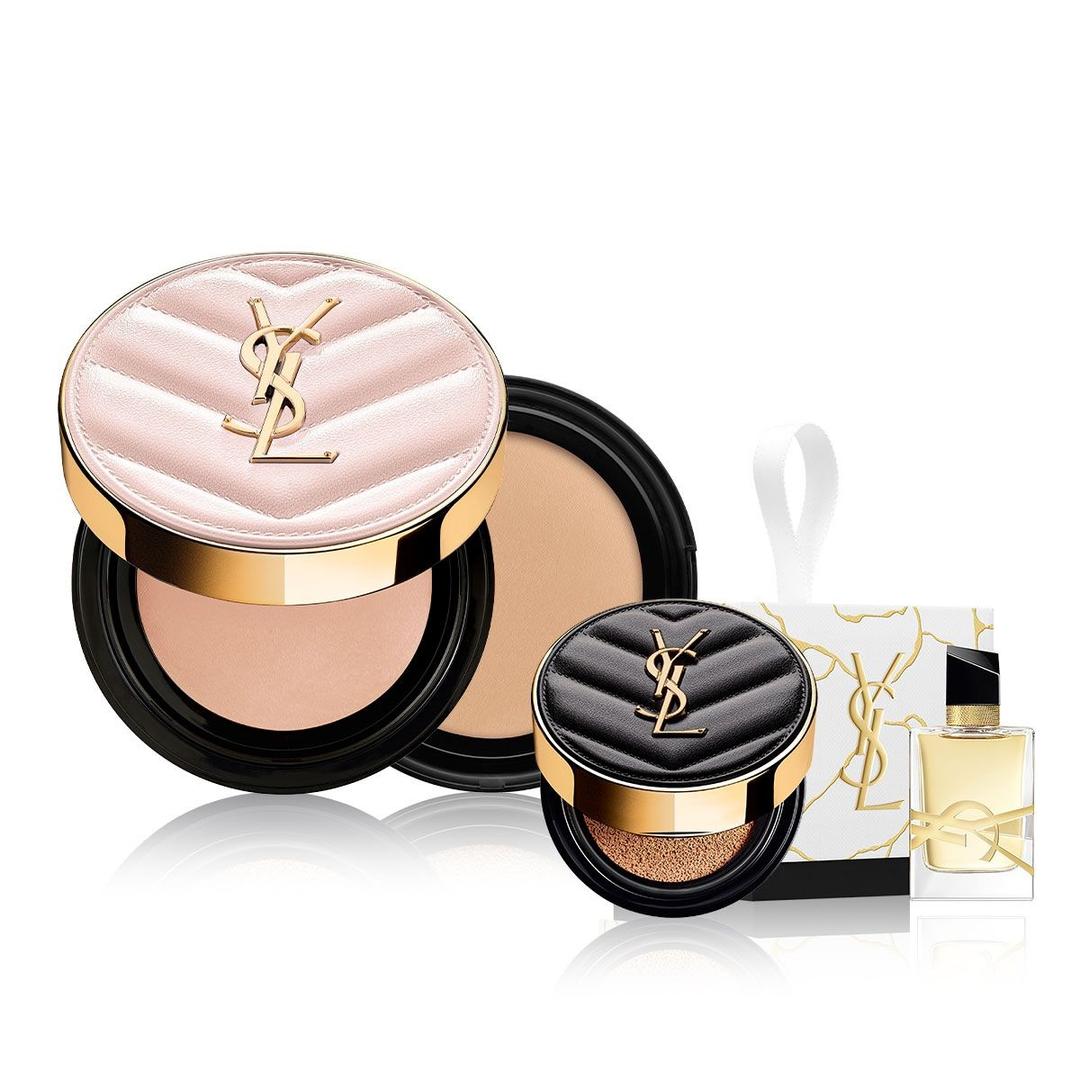 [11월/롯데단독] 메쉬 핑크 쿠션&리필 세트(+미니쿠션+홀리데이 오너먼트)