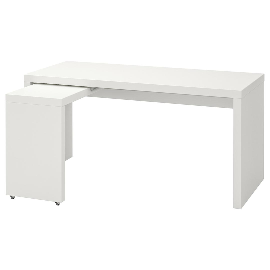 MALM 말름 패널인출식책상 - 화이트 151x65 cm