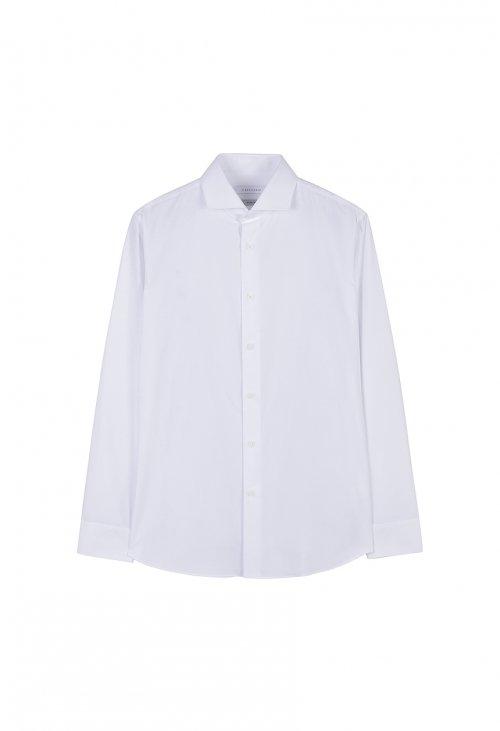 [23SS] LJS31180 화이트 슬림핏 와이드카라 셔츠