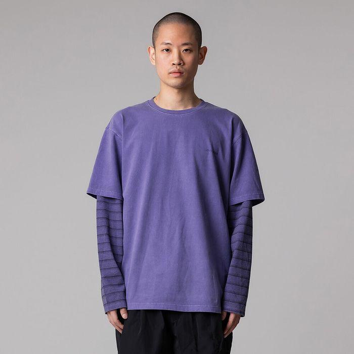가먼트 다이드 레이어드 롱슬리브 Purple