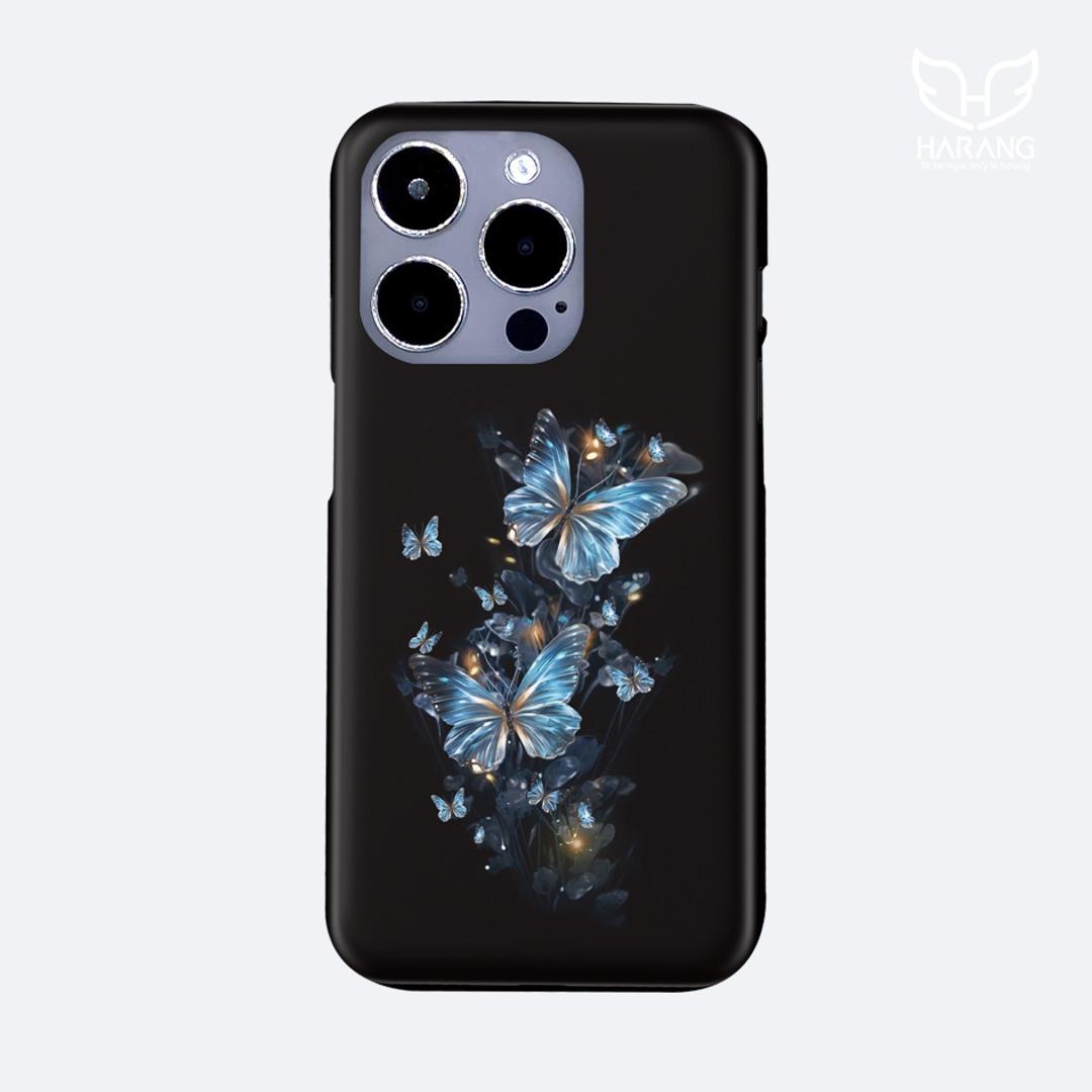 하랑 한국의 미 파랑 나비의 꿈 갤럭시 아이폰 핸드폰 케이스