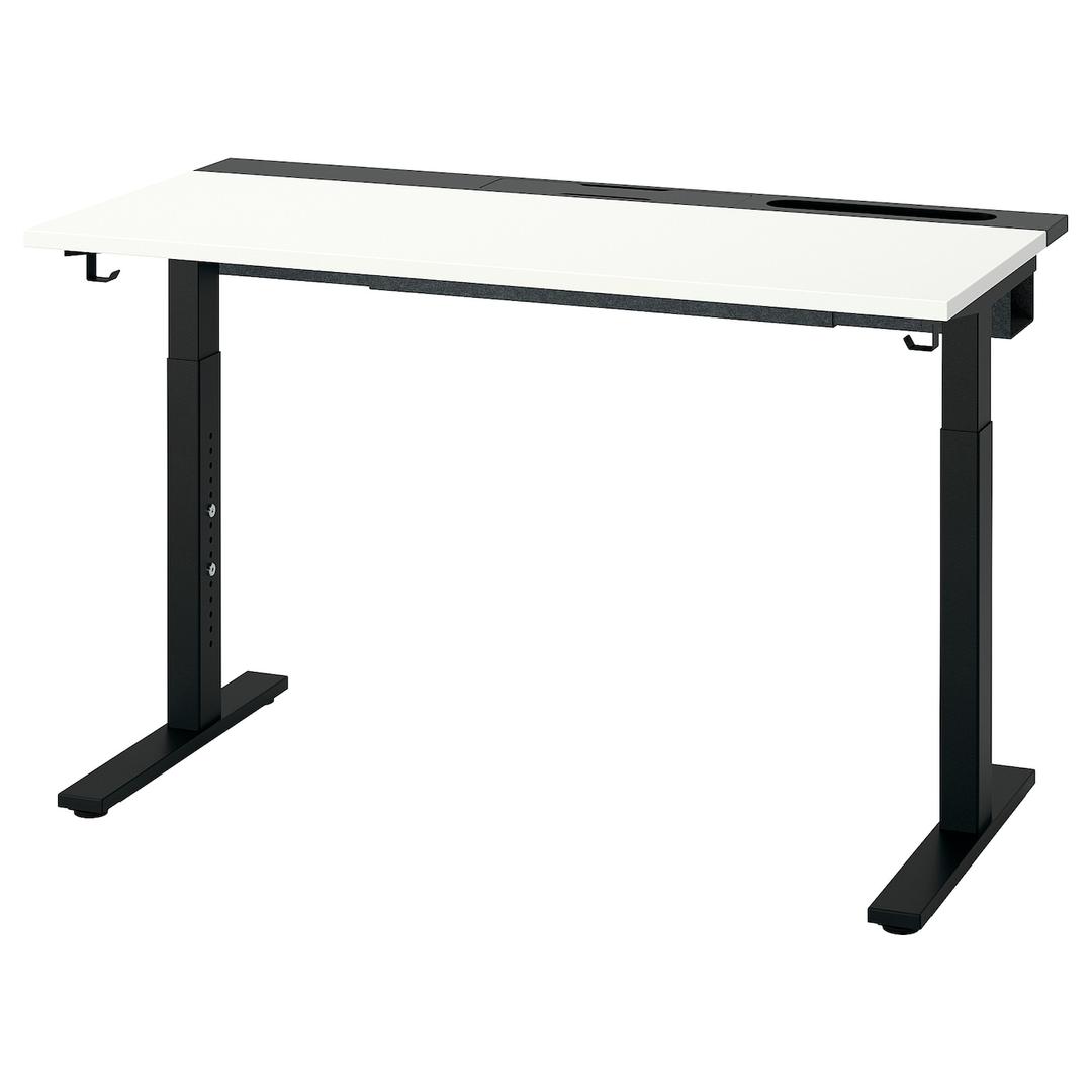 MITTZON 밋손 책상 - 화이트/블랙 120x60 cm