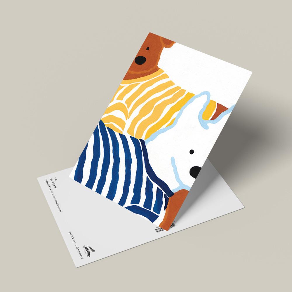 키무 31작품 그림 인스타 감성 거실 인테리어 포스터 소품샵 문구 빅 엽서 줄무늬 강아지