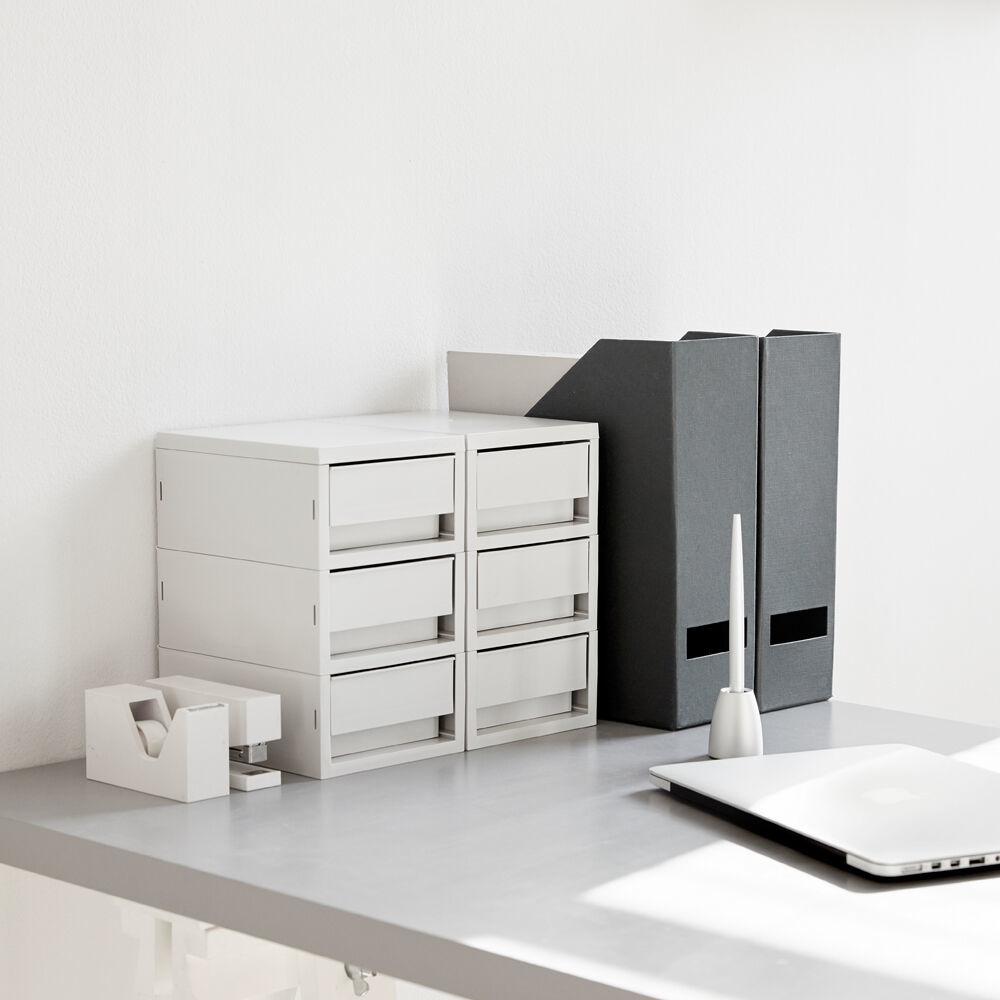 뉴트로 소품함 미니 3단 - 쿨그레이