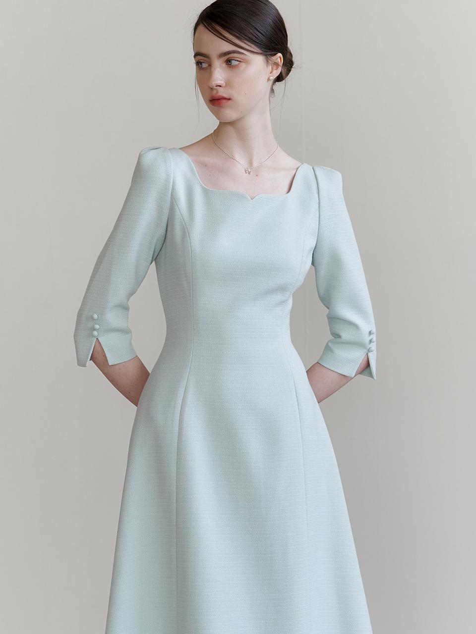 Cocktail Heart Neck Dress(3color)