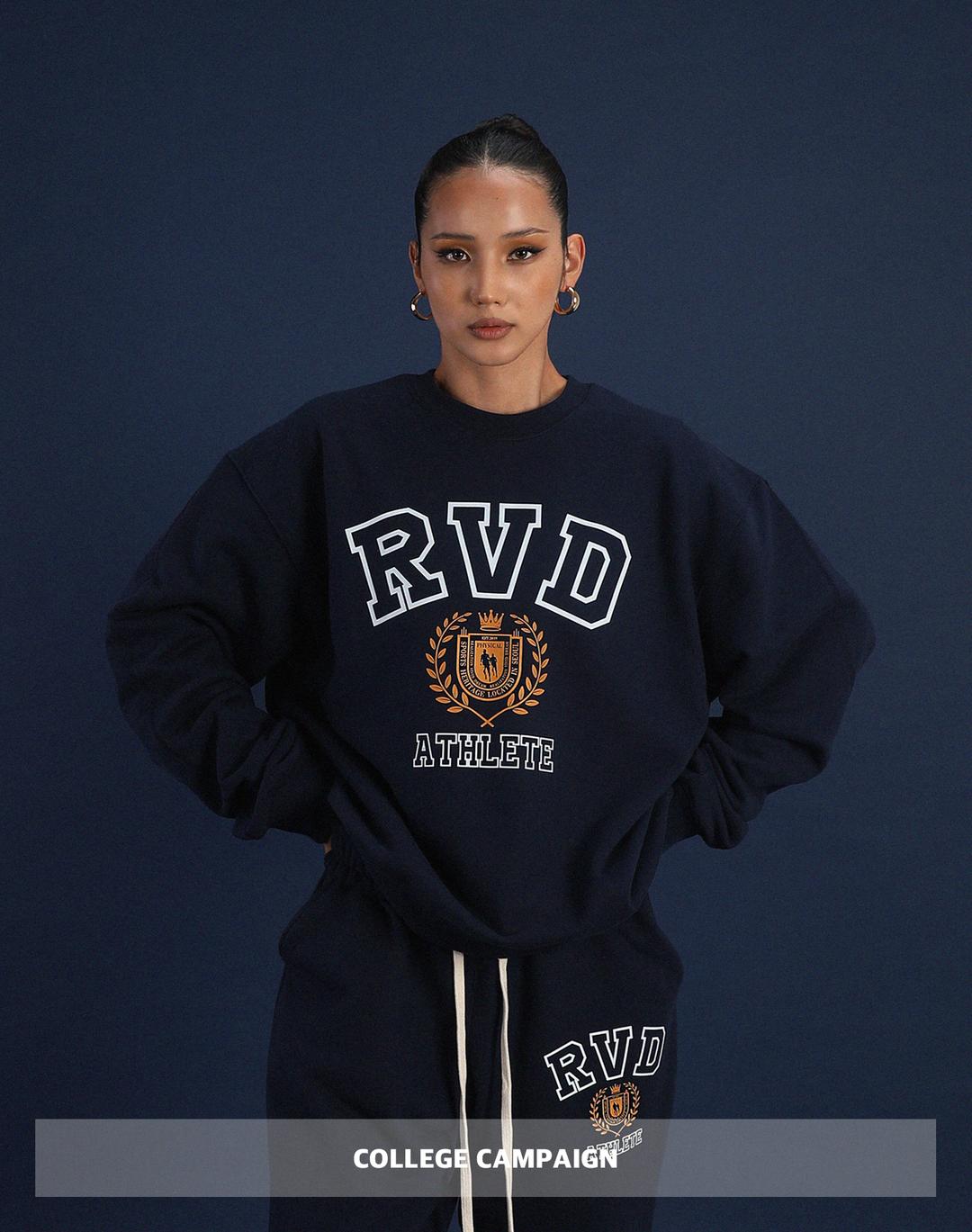 (College Campaign) 알브이디 오버핏 스웻셔츠 (예일네이비)