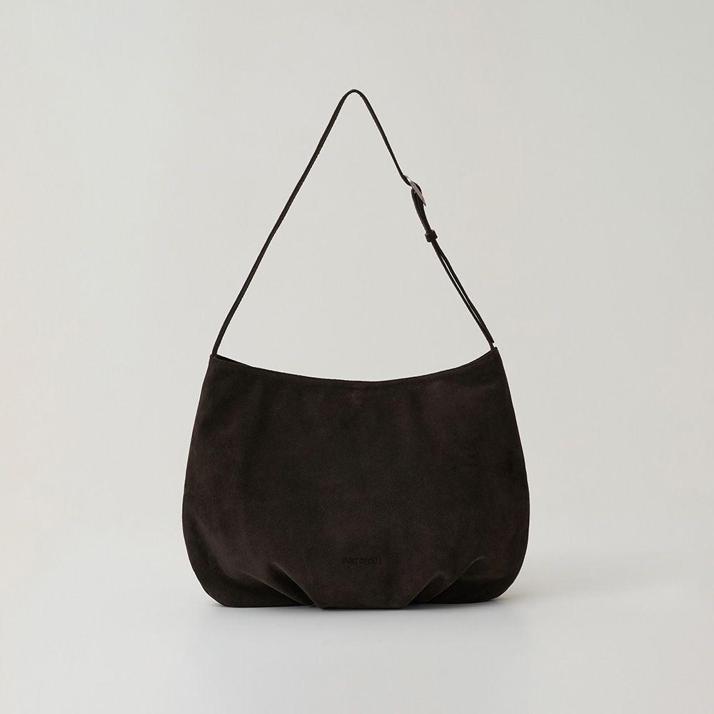 bread suede shoulder bag_deep kakao
