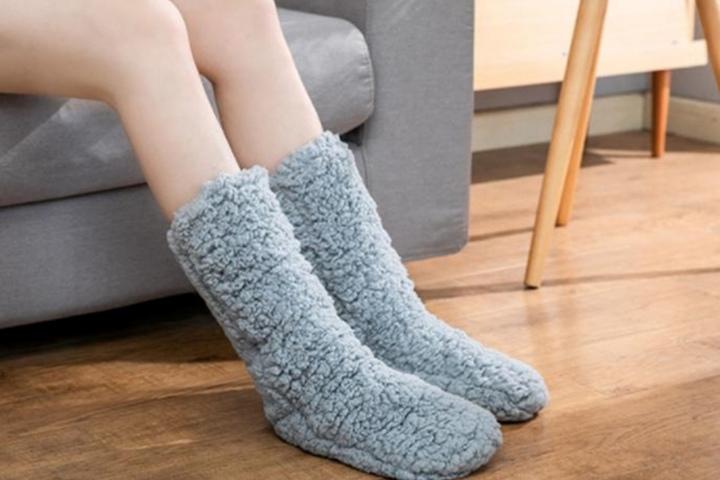 두꺼운 보온 양털 수면 양말 덧신 겨울 방한 수족냉증 덧버선