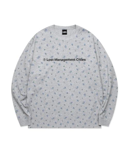FN OG LONG SLV TEE flower gray