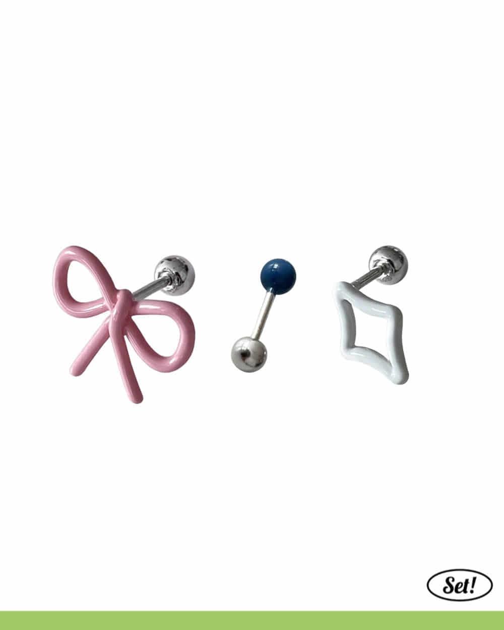 [B type] Fruit doodle piercing (3 set)