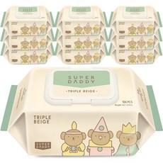 슈퍼대디 저자극 트리플 베이지 아기물티슈 캡형