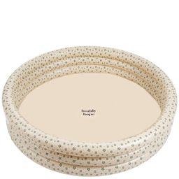 140 cm 플로럴 무늬 풀 크림