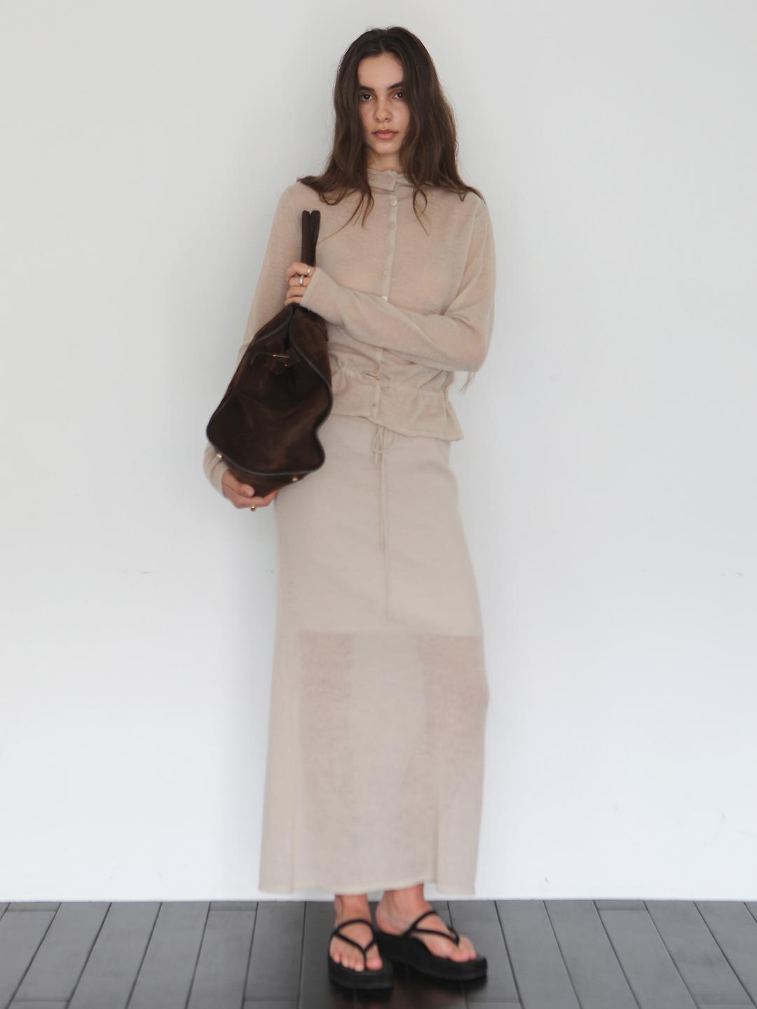 Breeze knit skirt  (크리스탈베이지)