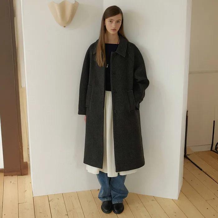 싱글 발마칸 캐시미어 코트 NEW5WHA34_9E