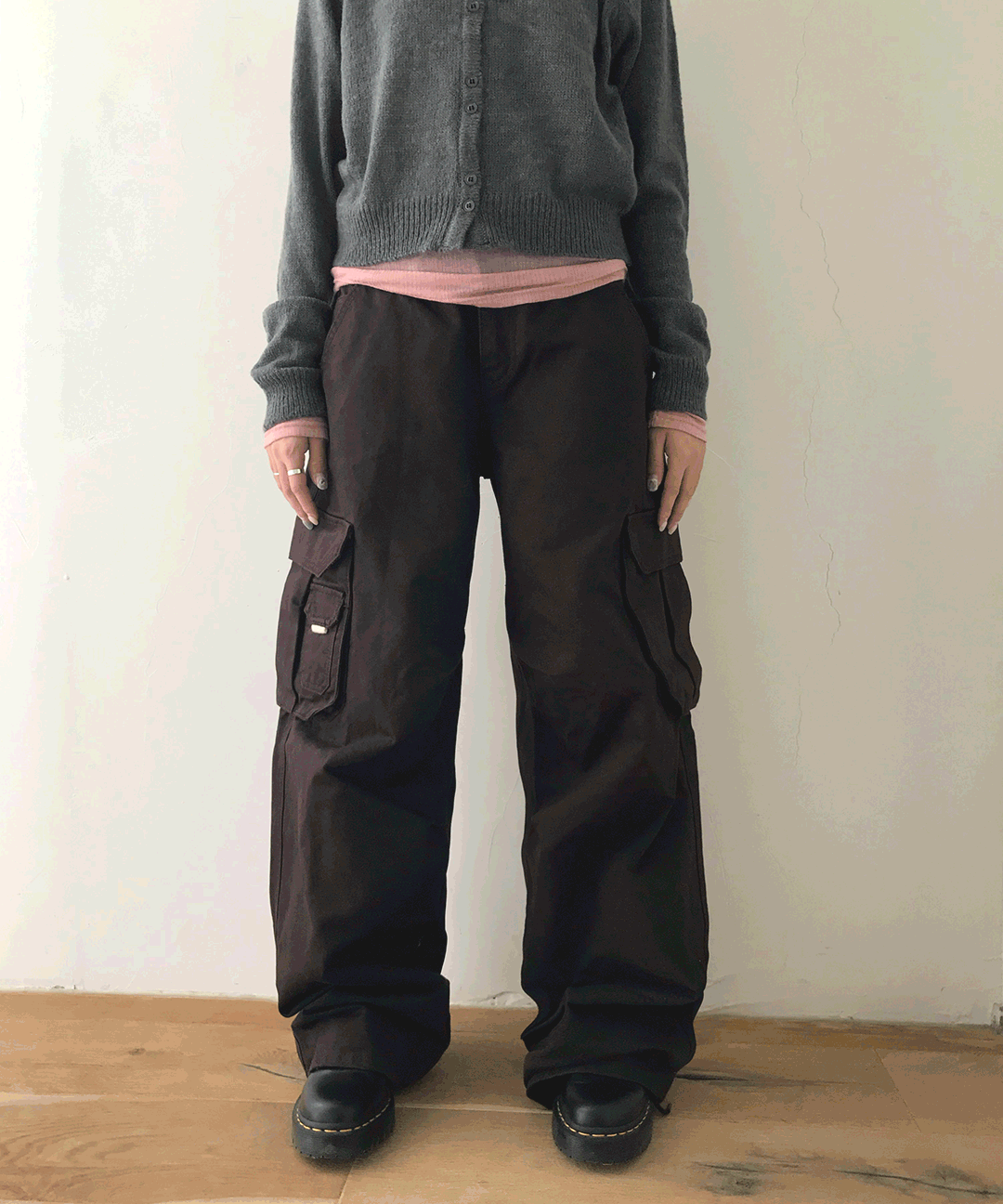 *다크모카 당일출고* 락 로우 카고 팬츠(2color)
