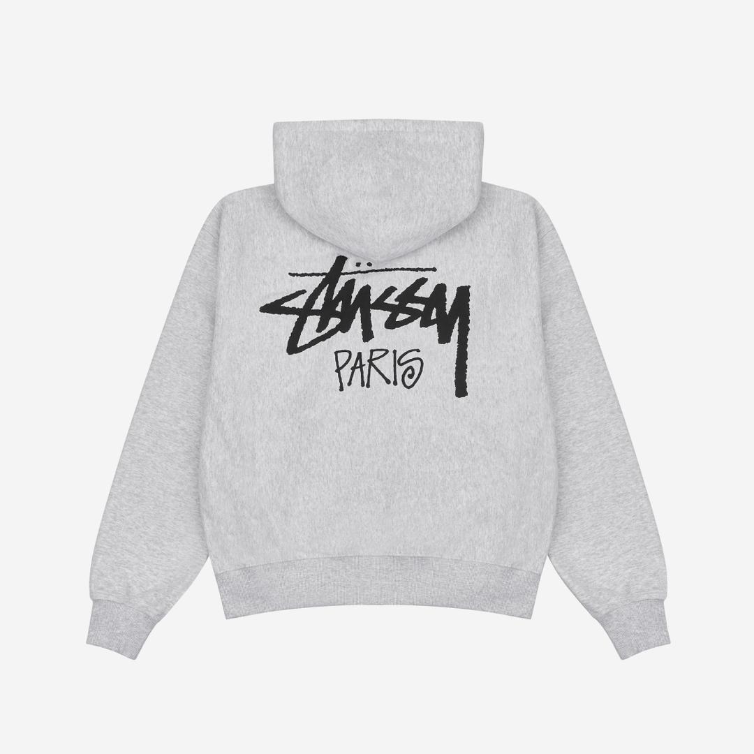 Stussy Stock Paris Zip Hoodie Ash Heather