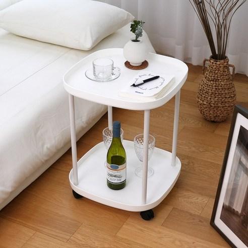 마벨인홈 다용도 무빙 트롤리 보조 테이블 선반 2단 - 선반/트롤리 | 쿠팡