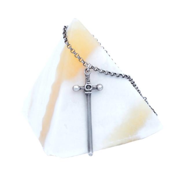 검 실버 목걸이