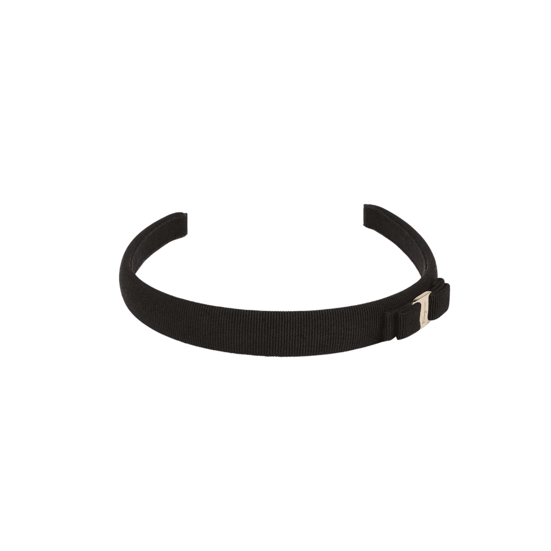 (W) Ferragamo Vara Hairband Black