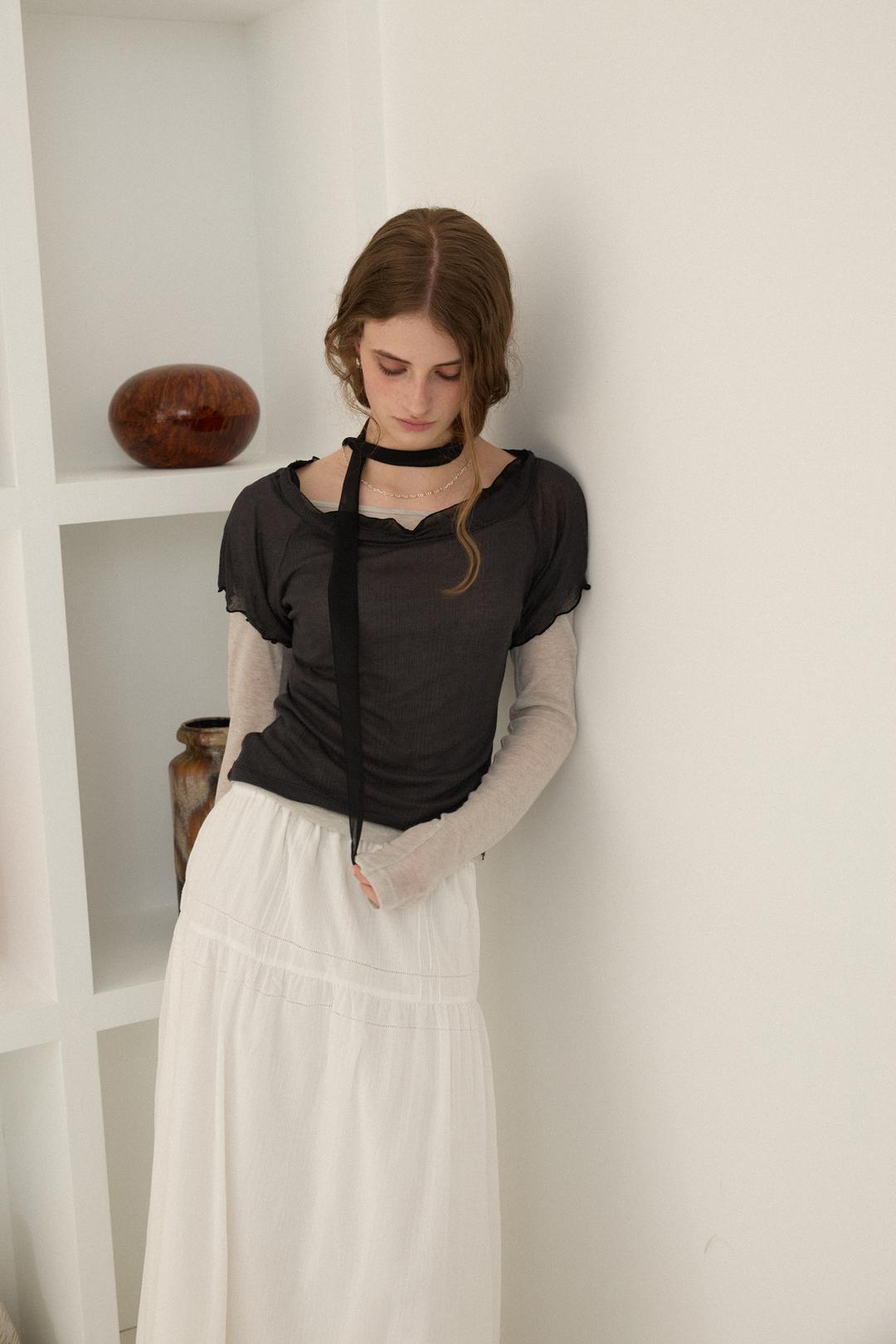 2nd. Rosy Sleeve (Layered Set) - deep charcoal
