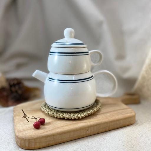 그린더블라인 눈사람 핸드 페인팅 티포원