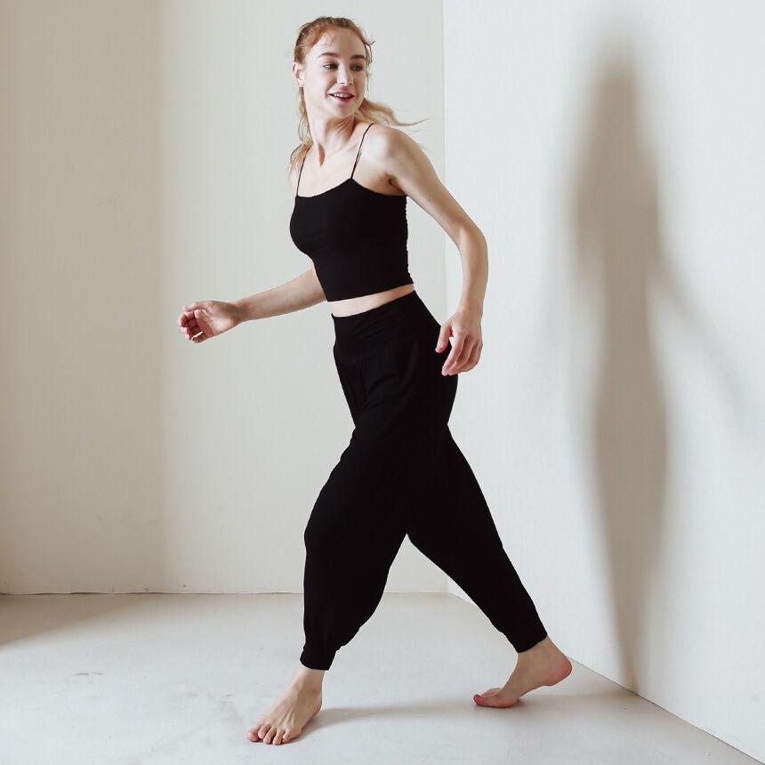 요가복 이지 모달 하렘 팬츠 블랙