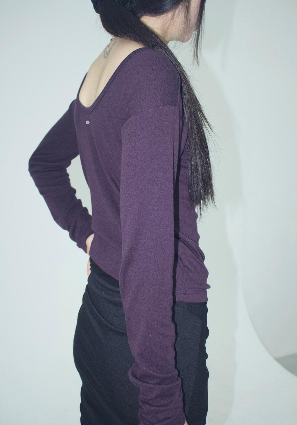 tencel u-neck long sleeve (5c)