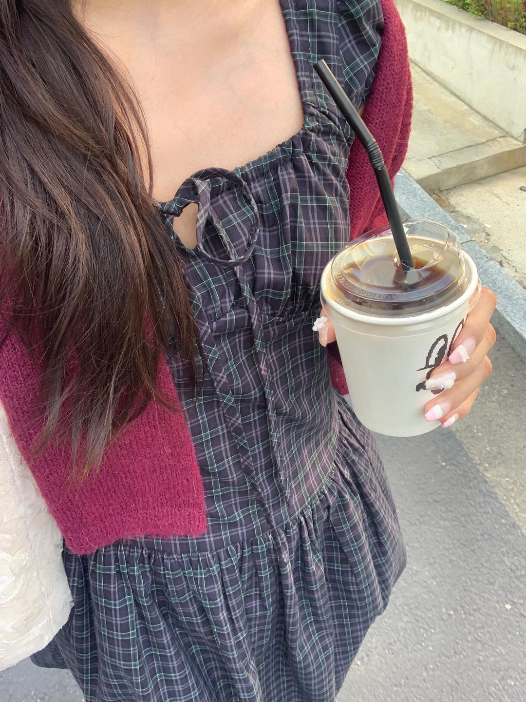 melo check dress ( 2 colors )