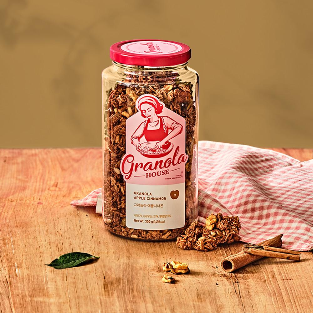 그래놀라하우스 애플시나몬 300g 수제 그래놀라 [원산지:상세설명에 표시]