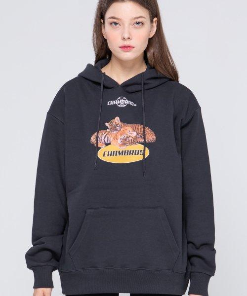 베이비타이거스후디(다크그레이)