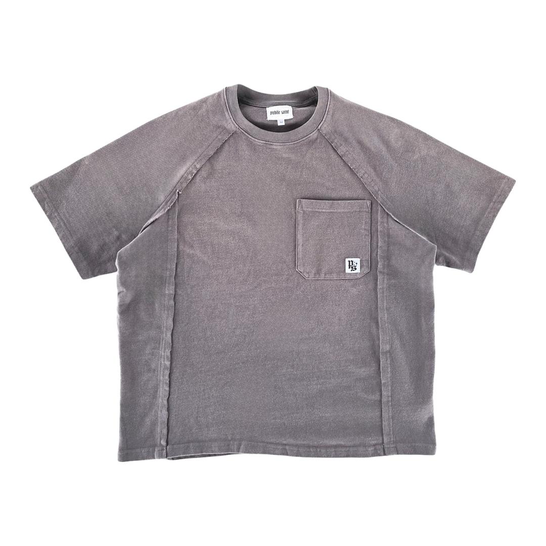 SUN FADED POCKET TEE - GREY