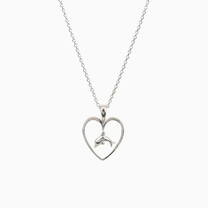 Love Dolphin Necklace 러브 돌핀 목걸이 (실버 925)