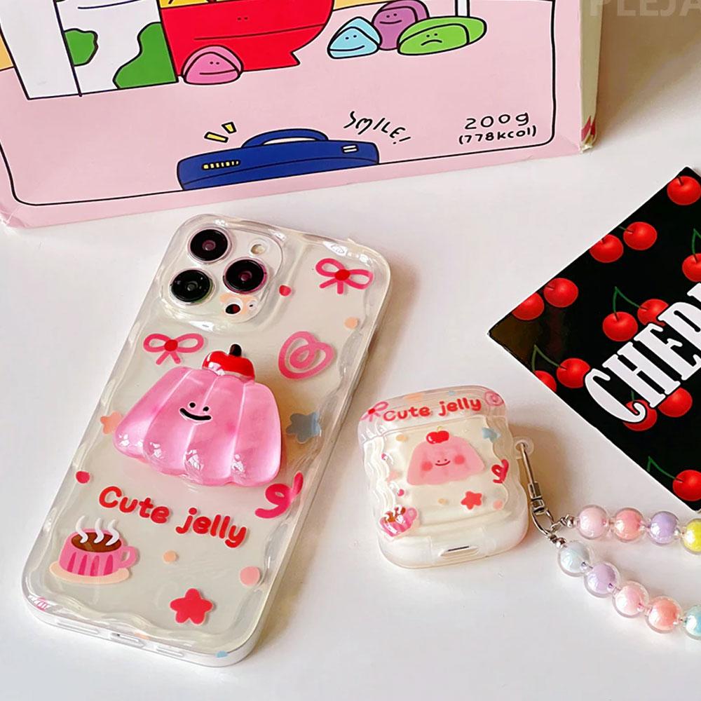 레진 푸딩 그립톡 아이폰 슬림 투명 젤리 아이폰14 아이폰13 아이폰12 아이폰11 프로 맥스 PRO MAX 실리콘 범퍼 에어팟 프로2 케이스