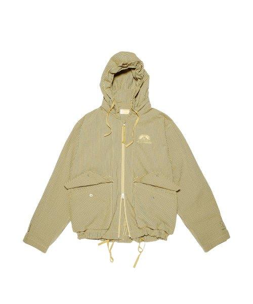 HS Hidden Hooded Jacket_Lemon Check
