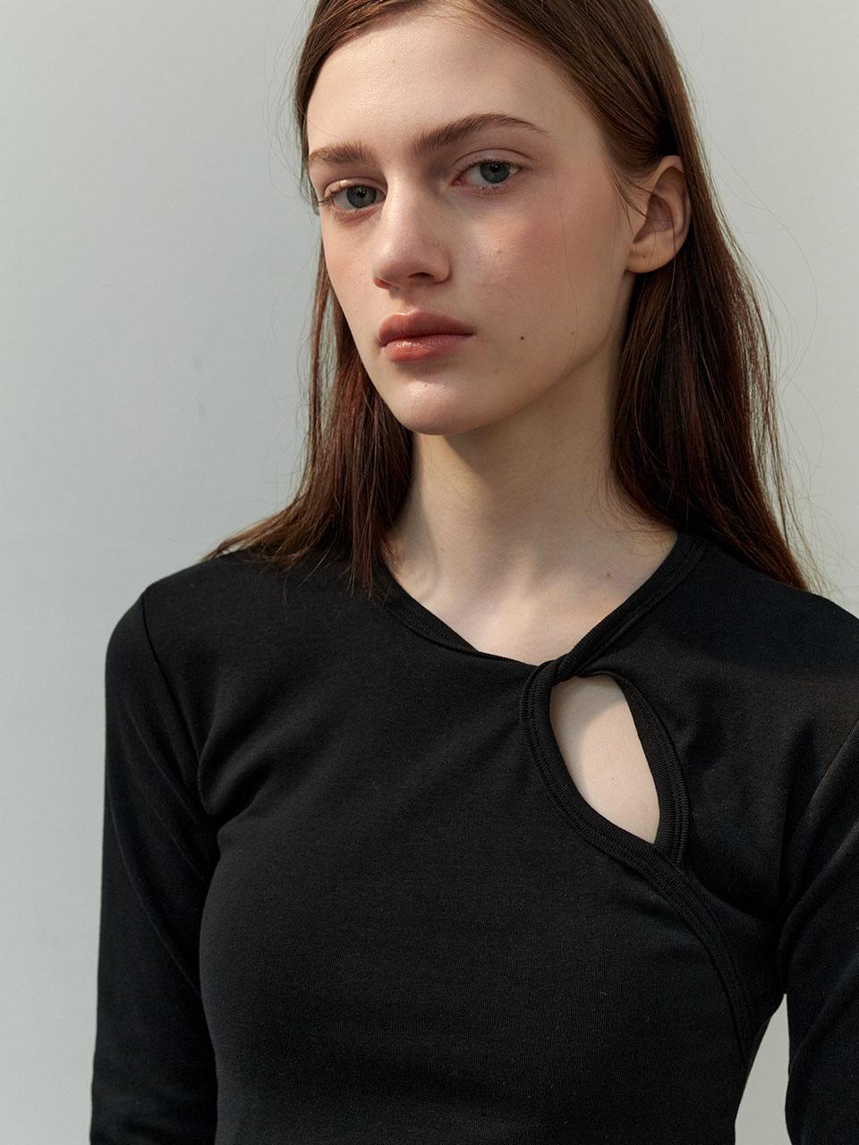 TWIST T-SHIRT - BLACK