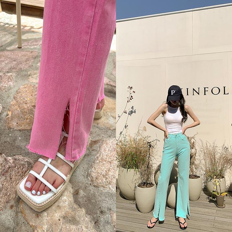 위켄 트임 코튼 팬츠