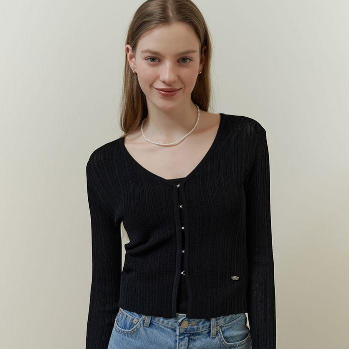Drawing v cardigan (black)
