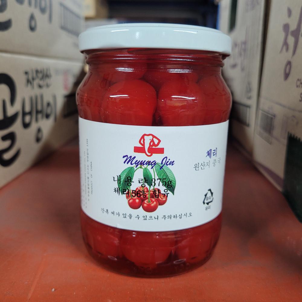 명진 체리 375g 마라시노 꼭지없는것 꼭지제거 무꼭지 [원산지:상세설명에 표시]