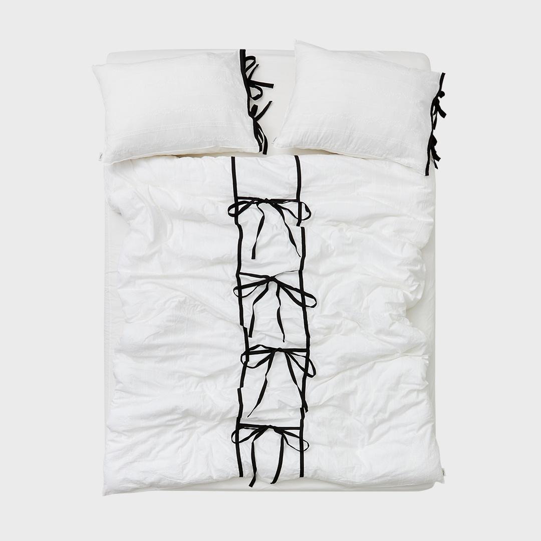 모어 리본 순면 이불커버 세트 (SS/Q/K/LK)