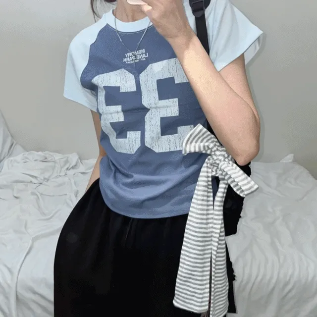 삼삼 나그랑 세미크롭 반팔티 (3color)