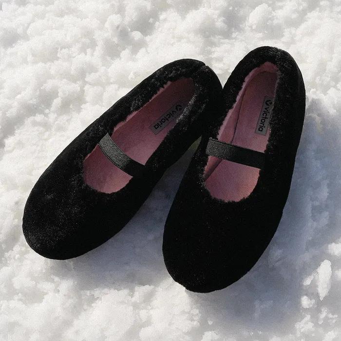 빅토리아슈즈 카사 소프트 퍼 밴딩 펠로 (1048106-NEGRO)