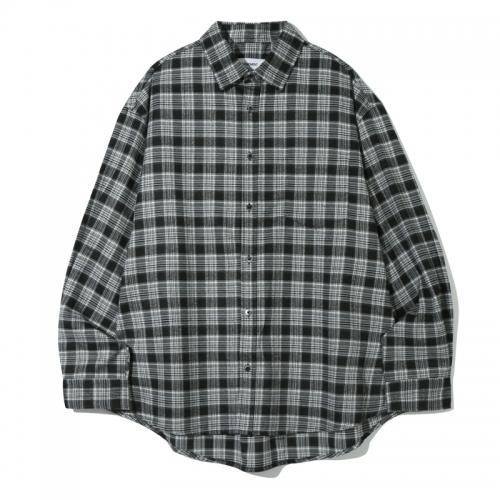 Flannel Mono Check Shirt Black