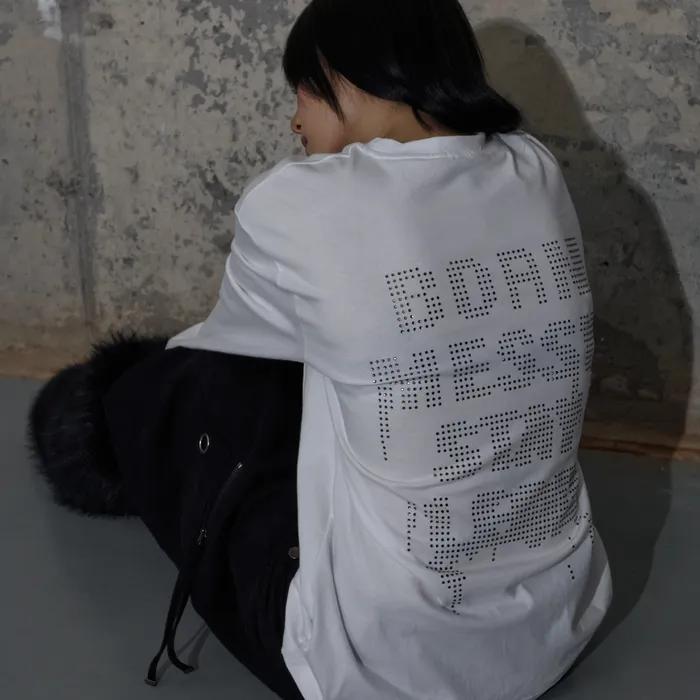 FF LETTERING LONG SLEEVE (WHITE) F25ZB022
