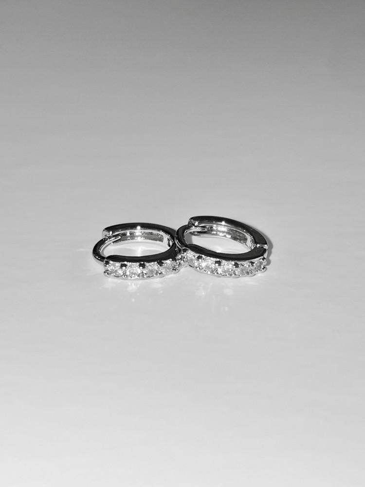 데일리 큐빅 원터치 링귀걸이