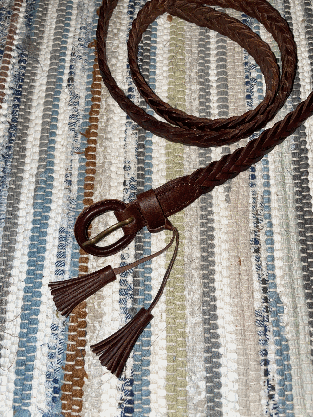 mesh tessel belt (deep brown)