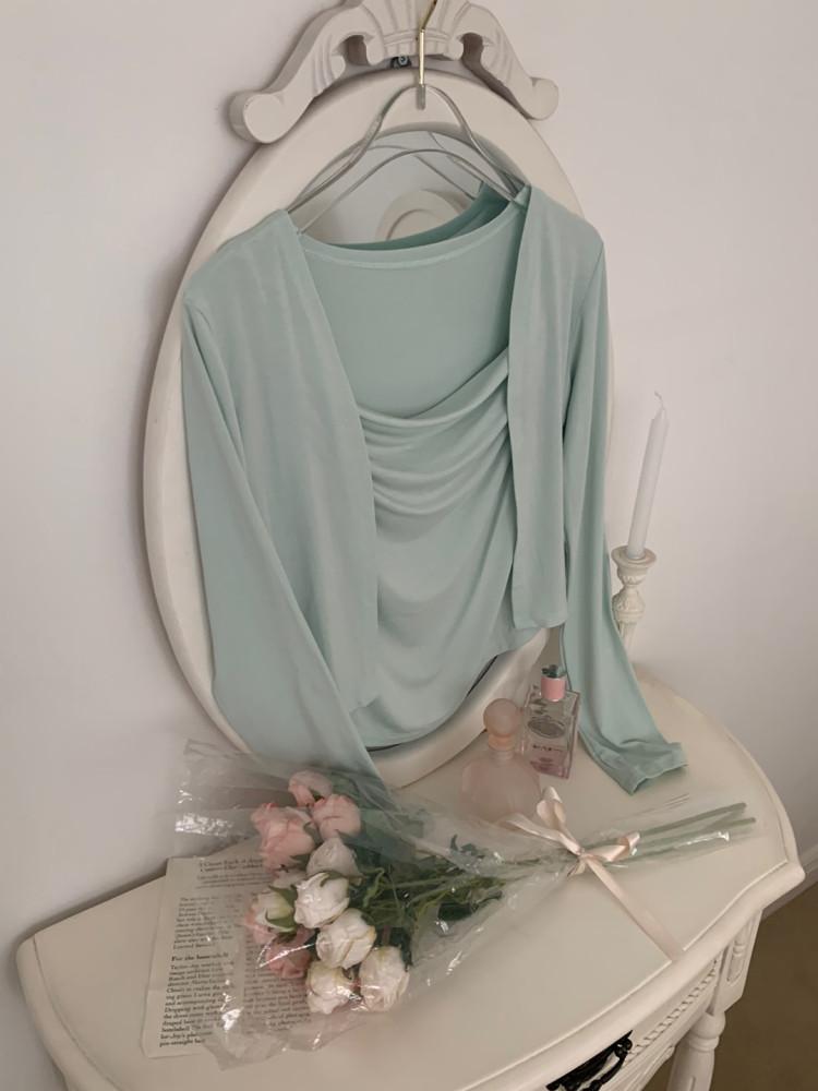 피오니 드레이프 셔링 여름 나시 가디건 세트(3color)