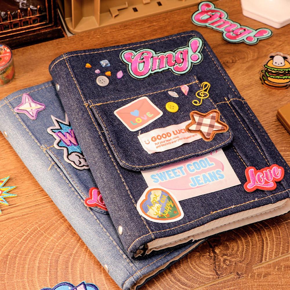 y2k 데님 6공 다이어리 바인더 다꾸 스티커